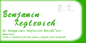 benjamin keglevich business card